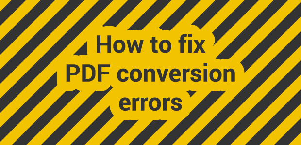 fix PDF conversion errors
