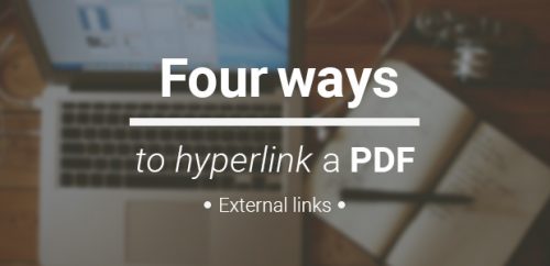 how to hyperlink PDF