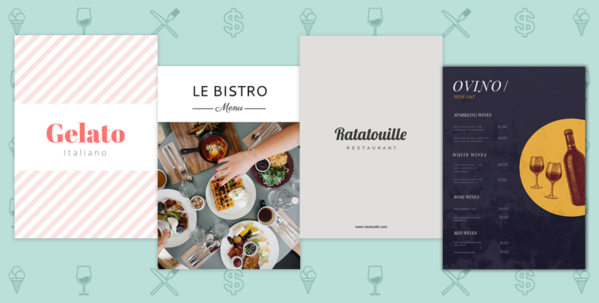 Cover menu templates