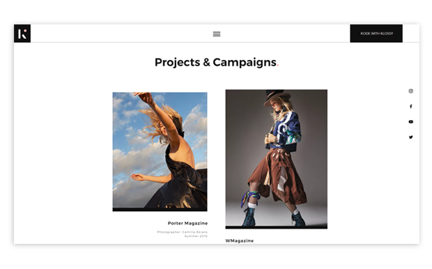 modeling portfolio example Karlie Kloss
