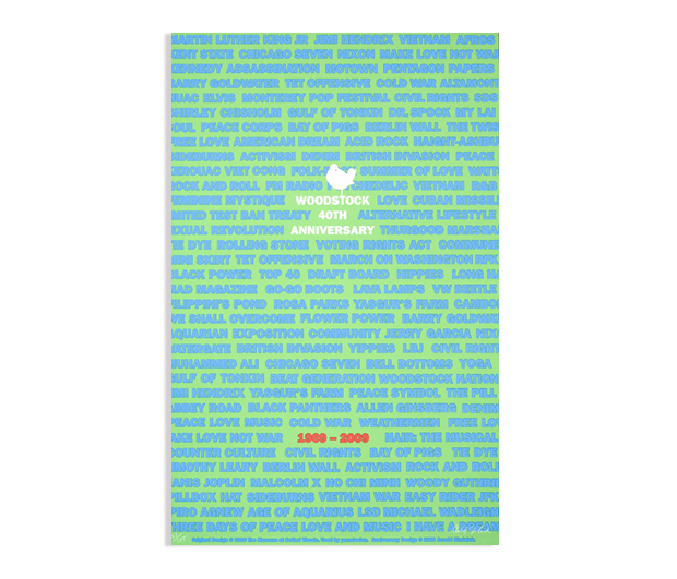 The art of the music festival poster Woodstock 2009