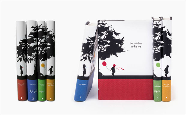 book collection salinger book cover series design