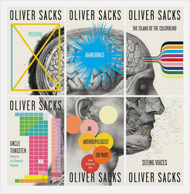 oliver sacks book collection book cover series design