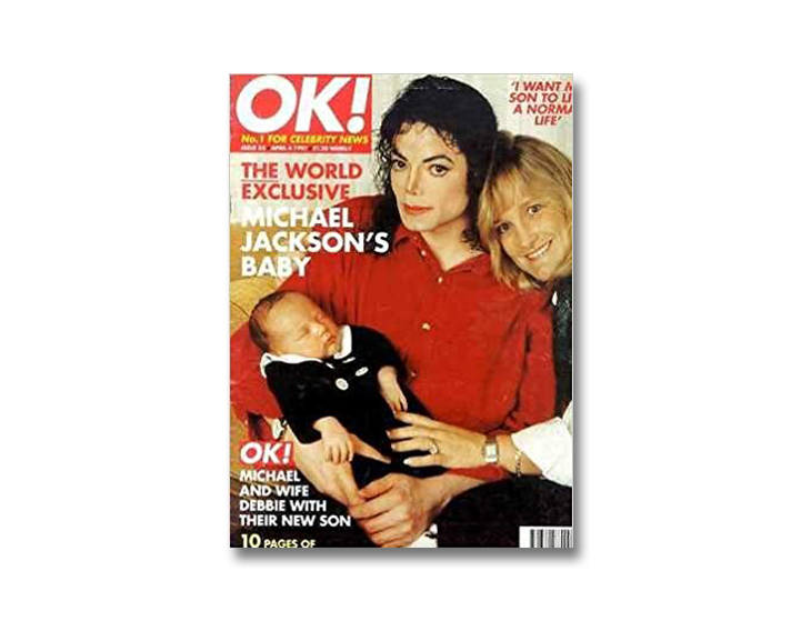 michael jackson through magazine covers Ok magazine