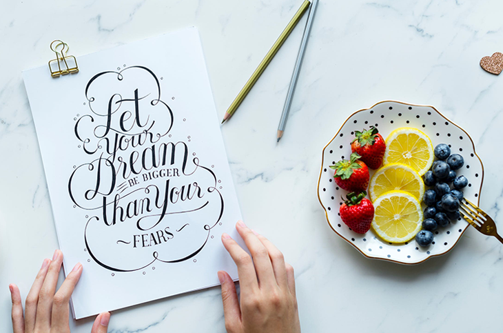menu design font