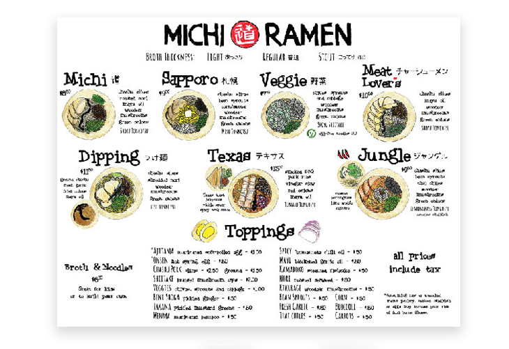 restaurant menu design example