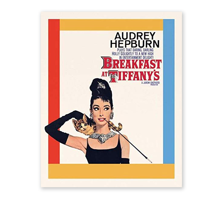 poster design art - breakfast at tiffanys movie poster