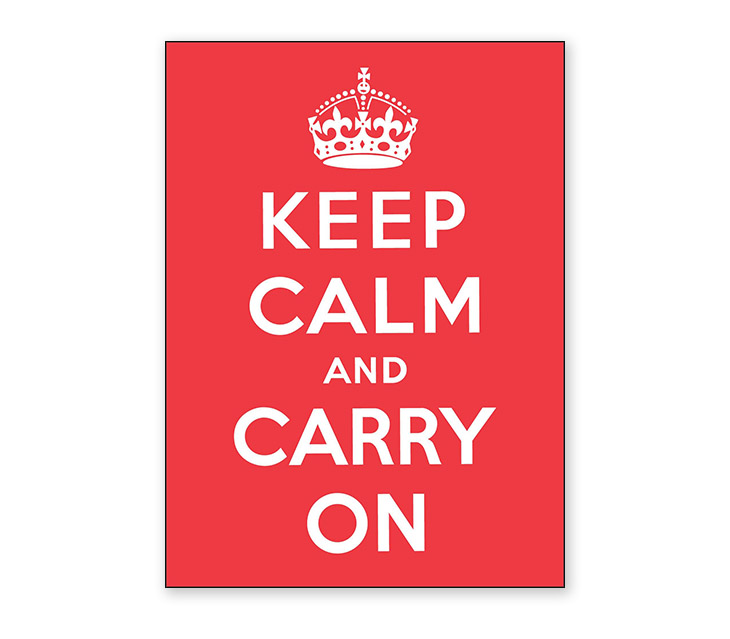 keep calm and carry on poster design