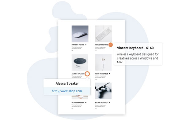 interactive catalogs - product tags