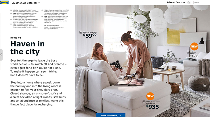 interactive catalogs - creative descriptions