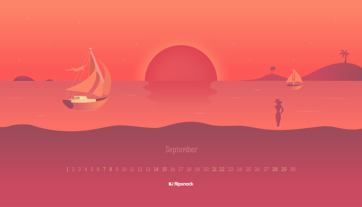 Free September 2019 wallpaper calendar