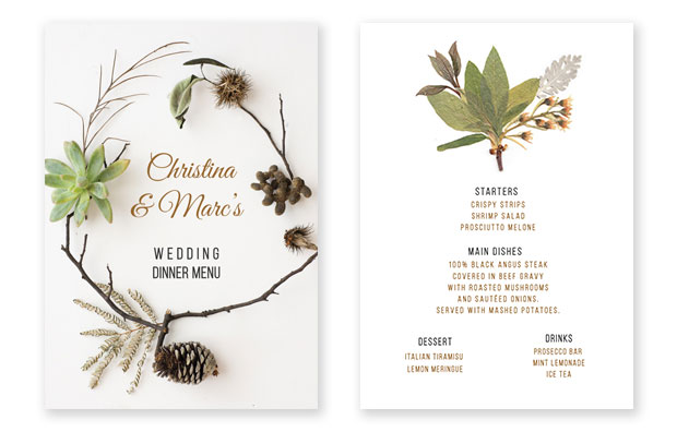 wedding menu