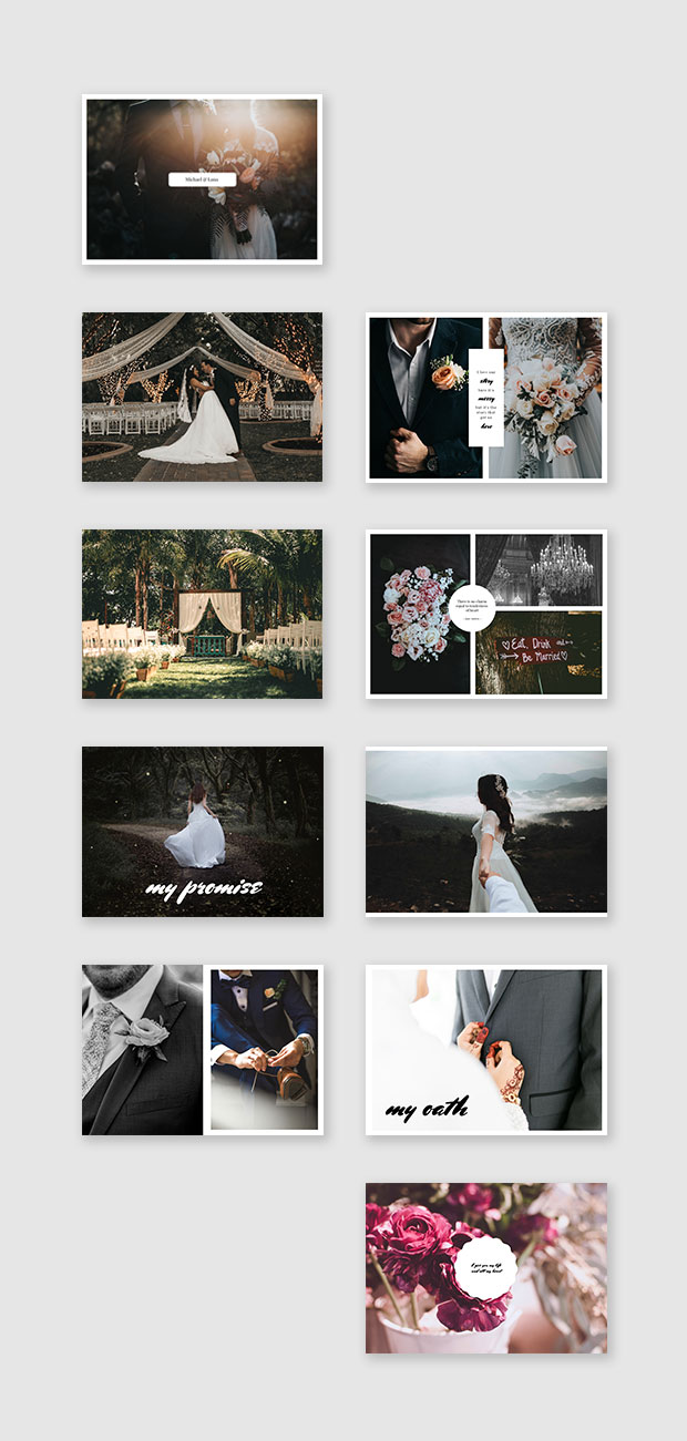 online ceremony wedding album