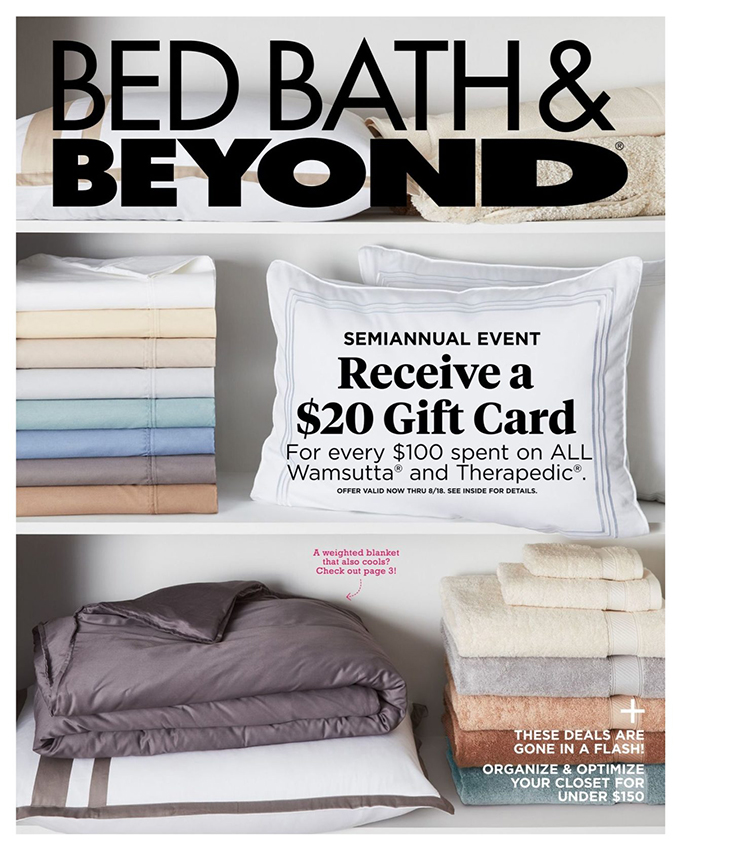 how top 100 us brands use catalogs - bed bath and beyond