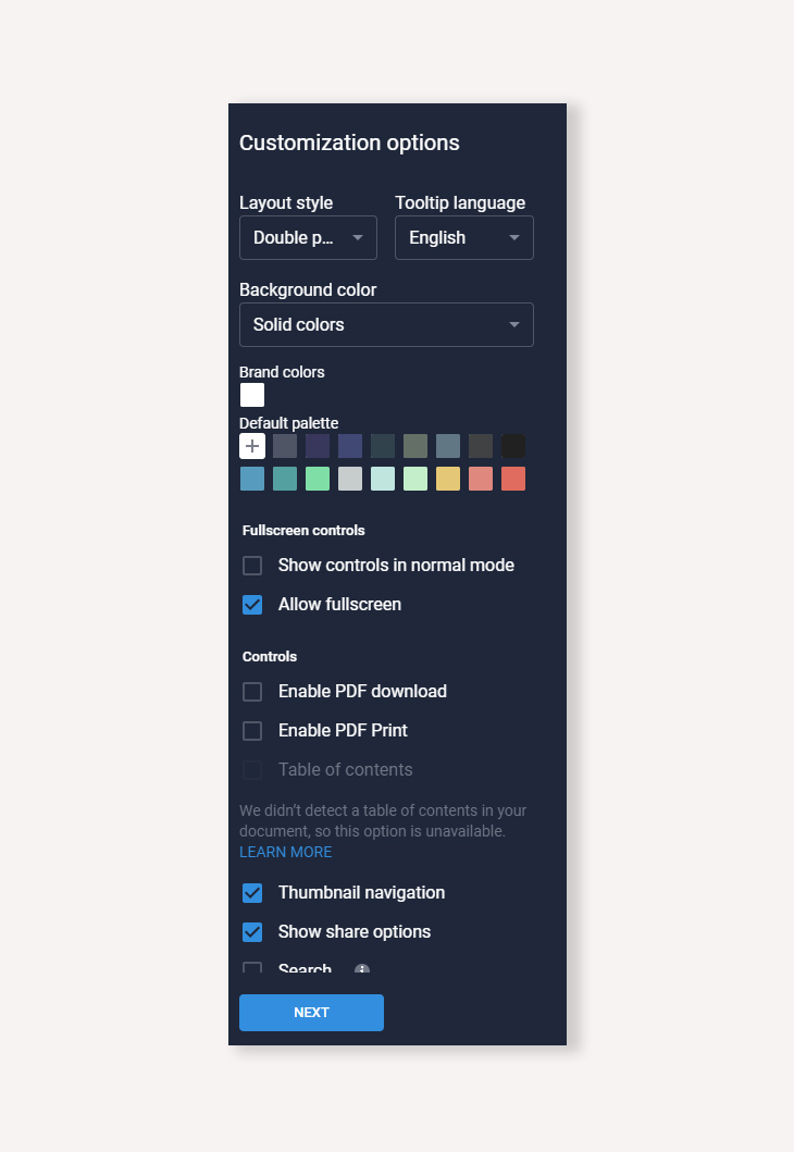 flipsnack sell publications settings
