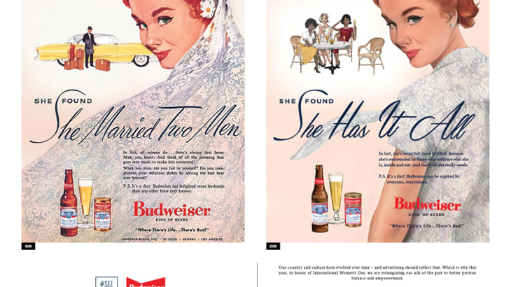 budweiser content marketing campaign for international womens day