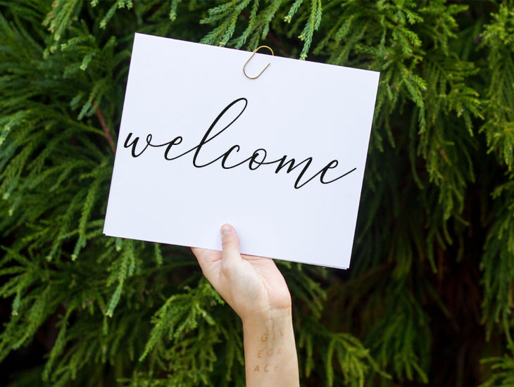 welcome message