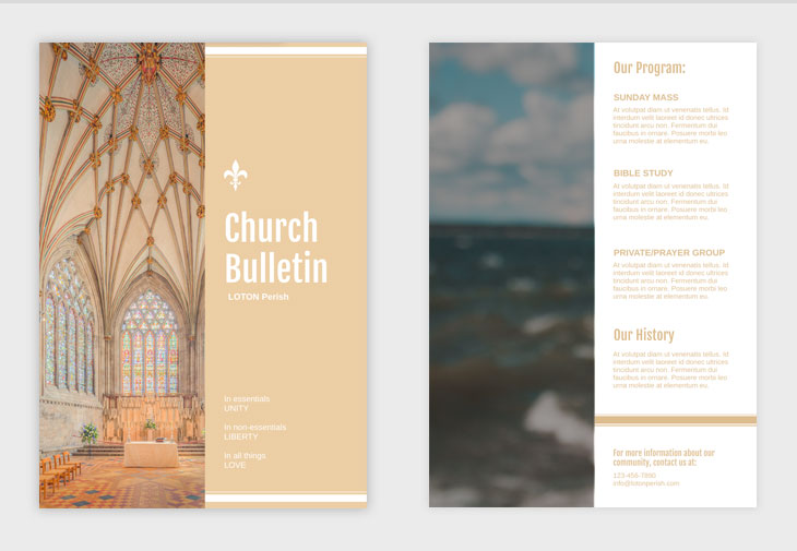 church bulletin template