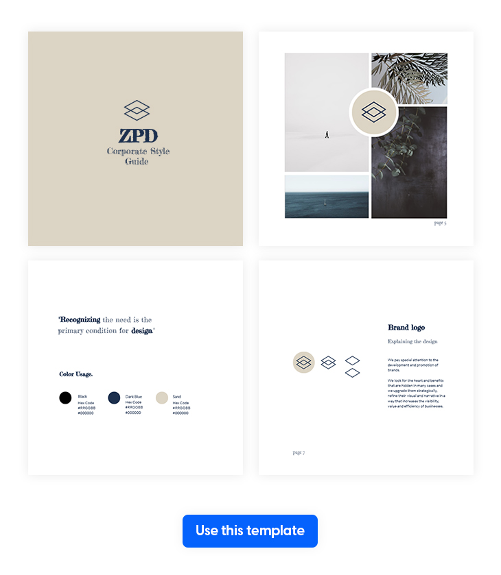 Minimalist Corporate Guide Style Template from Flipsnack