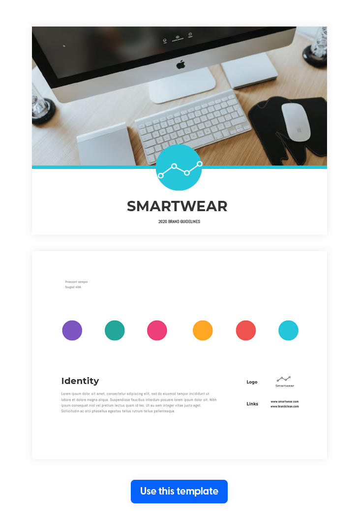Modern Brand Manual Template from Flipsnack
