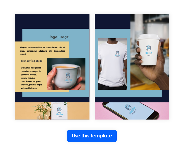 Blue Themed Corporate Style Guide Template from Flipsnack