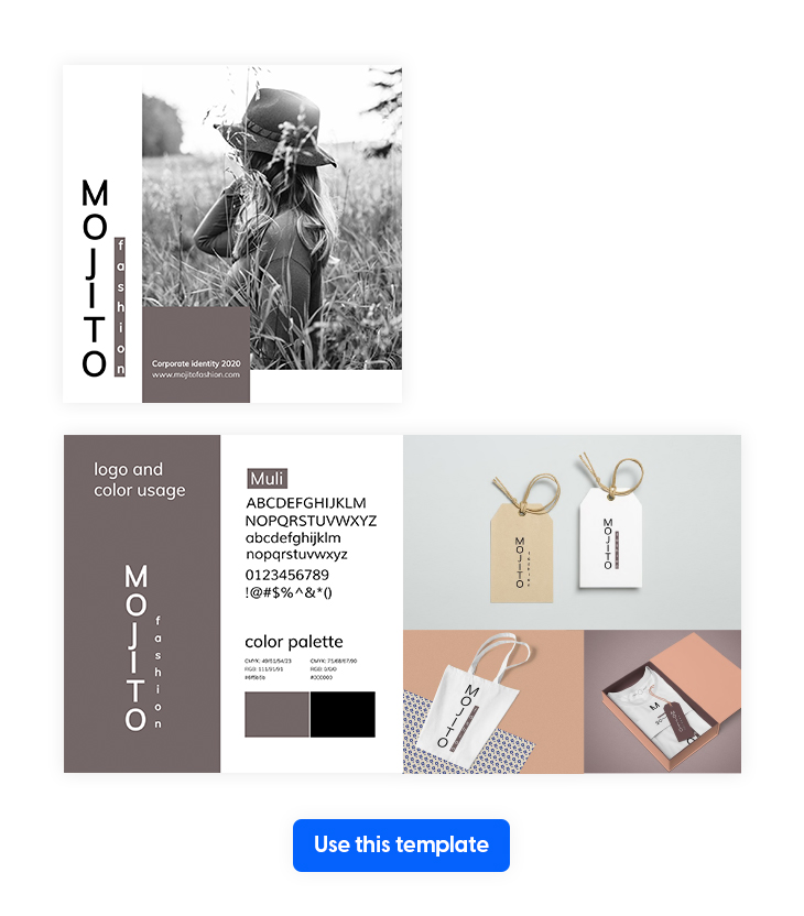 Modern Corporate Identity Manual Template from Flipsnack