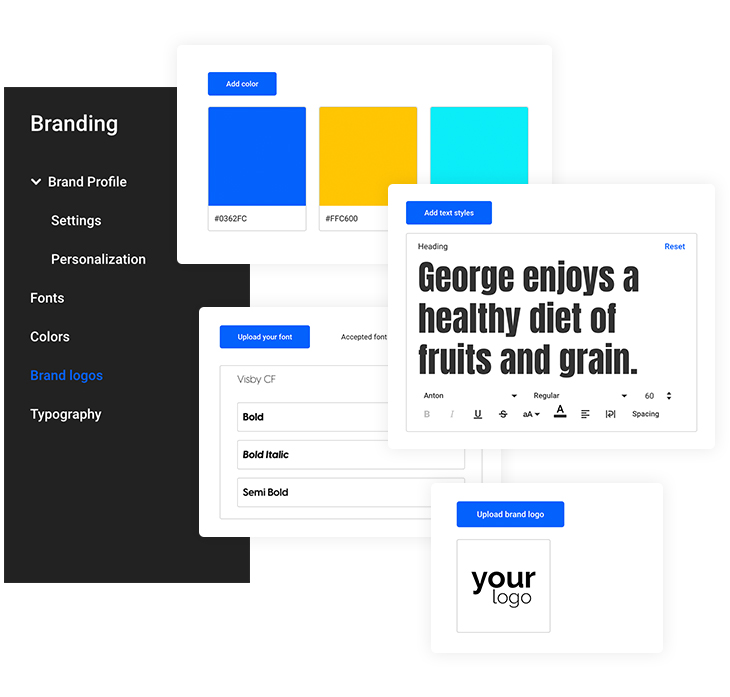 Setting up a brand kit in Flipsnack