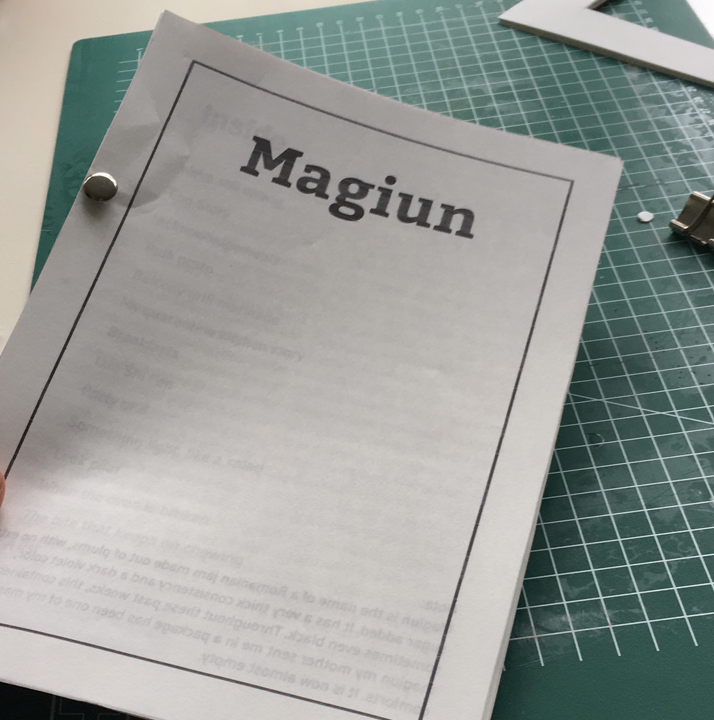process of making a zine - choosing a title