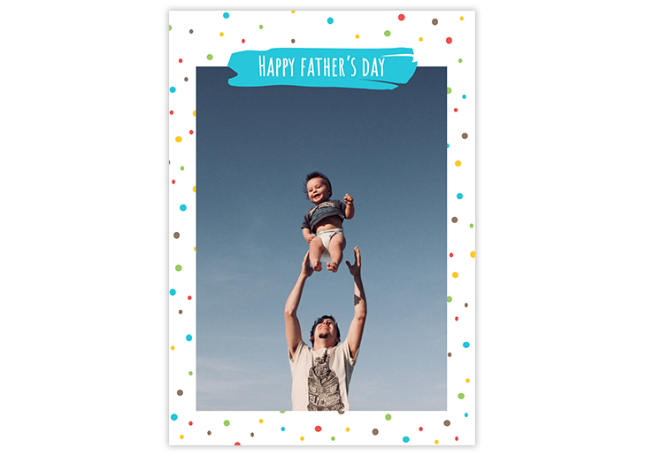 colorful father's day card template