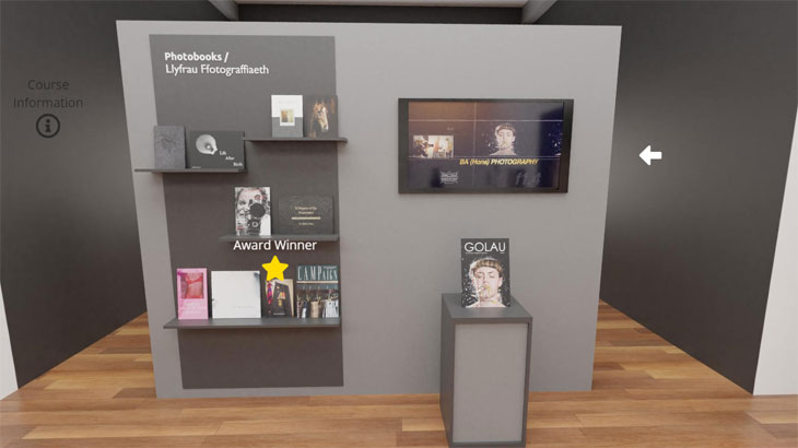 virtual exposition made by Coleg Sir Gâr using Flipsnack for their graduate show 2020