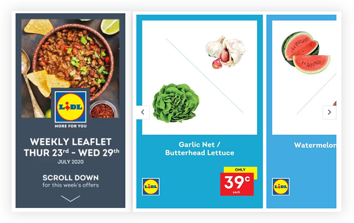 Retail marketing strategy example - Lidl Ireland using Facebook ads