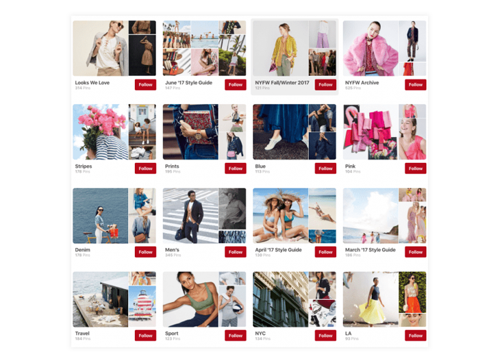Using pinterest as a retail marketing strategy - J. Crew. Pinterest boards