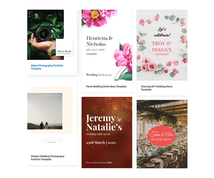 online wedding photo album cover