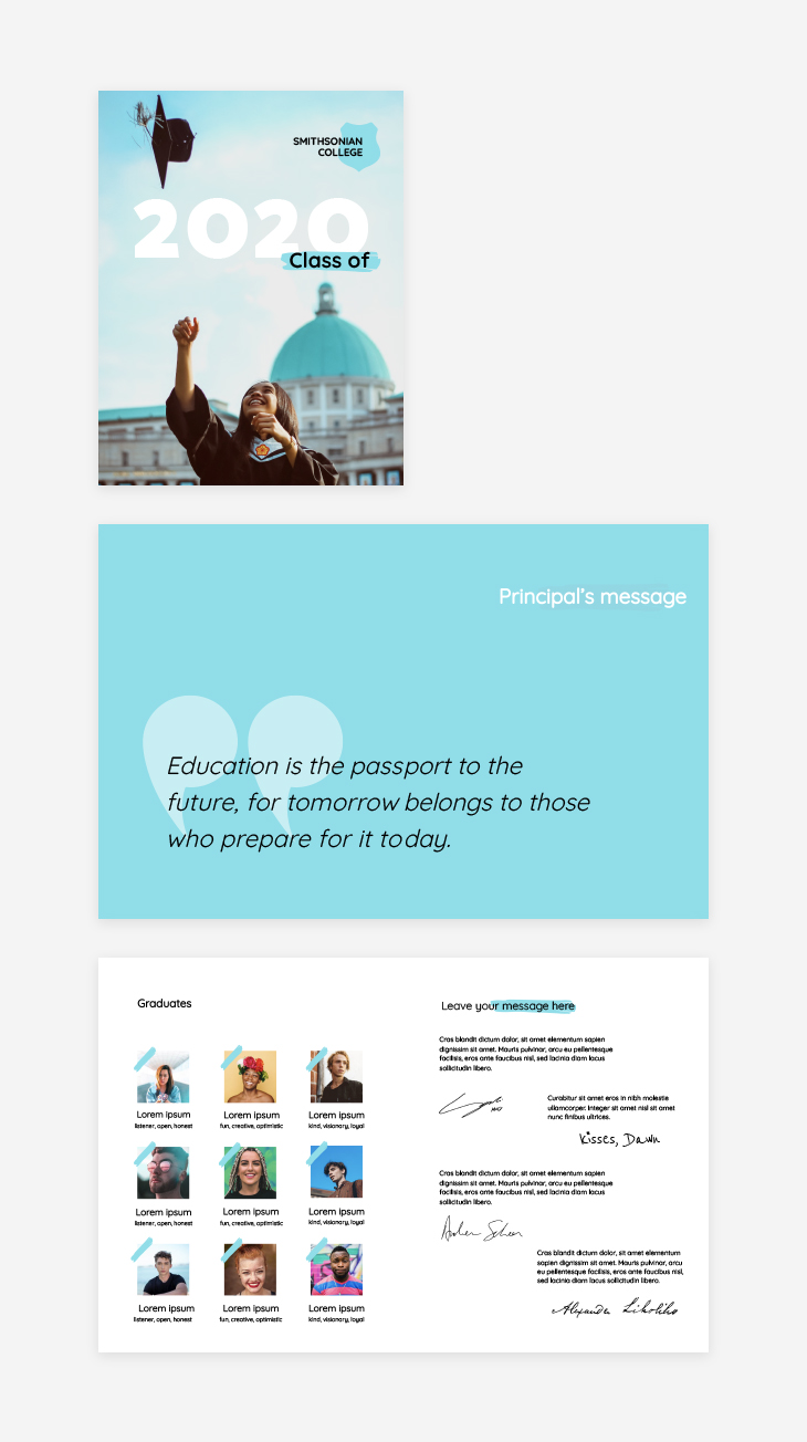 online educational tool yearbook template