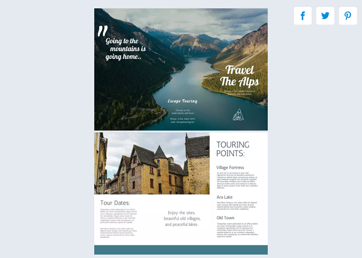 alpine travel brochure