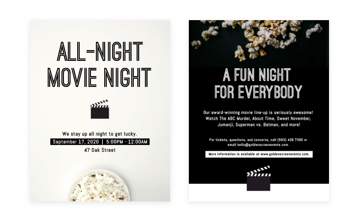 Movie Night Event Flyer Template
