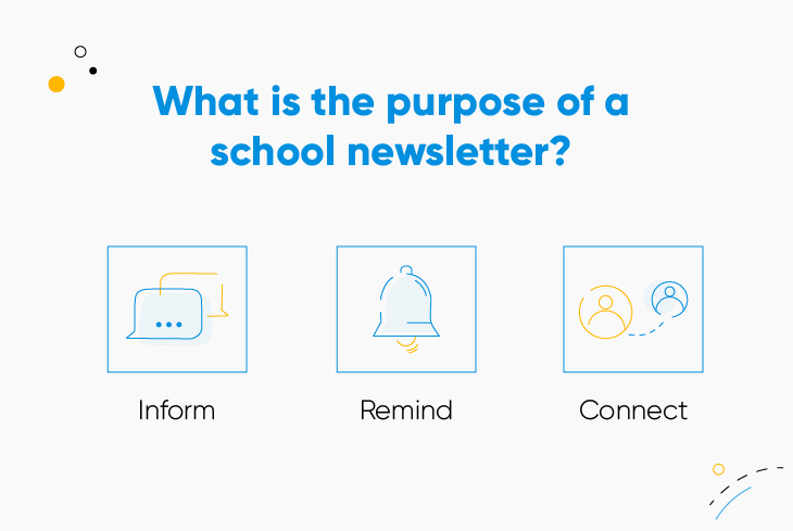 what is the purpose of a school newsletter?