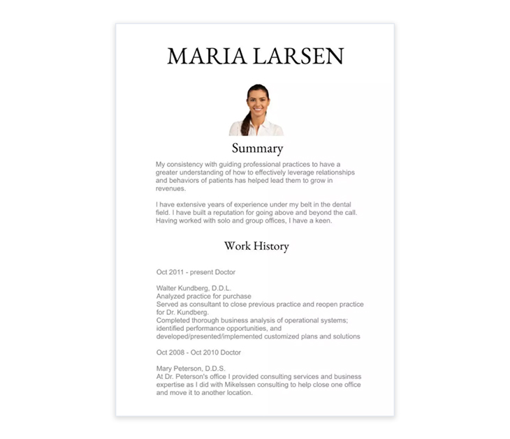 doctor nurse resume template from Flipsnack