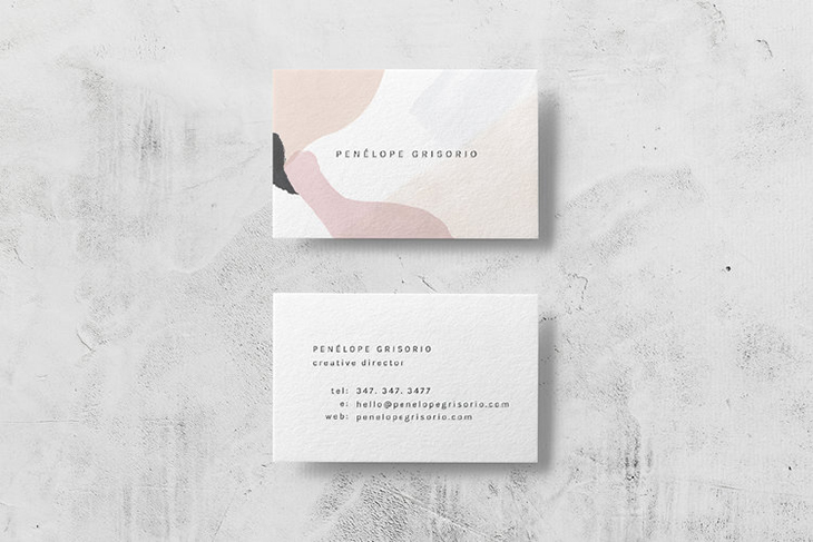example image of a neutral design for a graphic designer business card