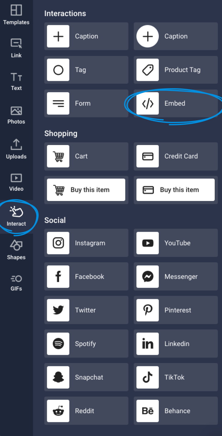how to guide for embedding widgets in Flipsnack