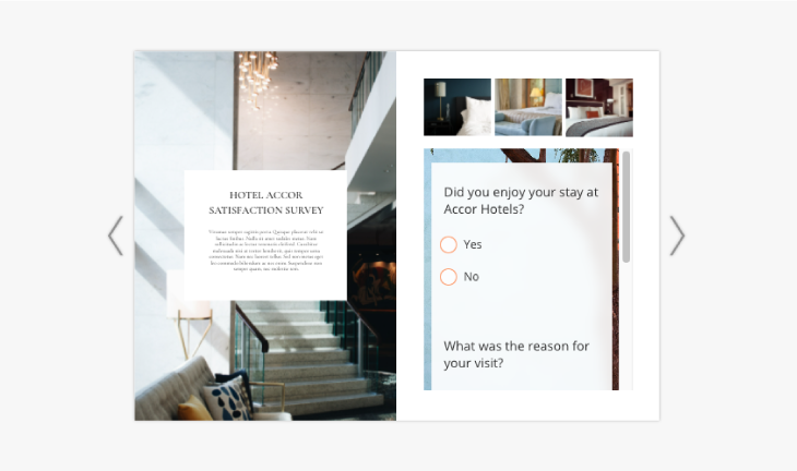 example of integrated survey widget from surveylegend