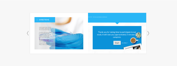example of integrated iframe form widget by typeform