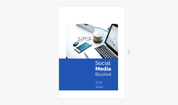 6 page social media booklet template from Flipsnack
