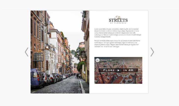 example of a flipbook with a YouTube video widget integration