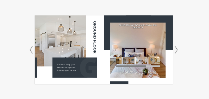 example of how to use virtual tours for real estate flipbooks
