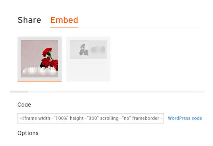 how to embed souncloud widget