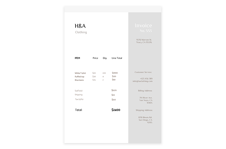 Simple Invoice Template