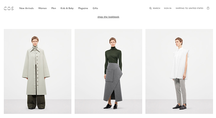 COS website page