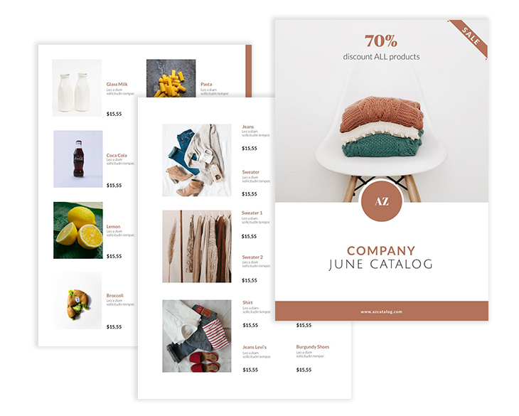company catalog template from Flipsnack