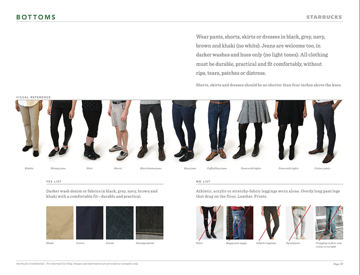 Starbucks dress code lookbook